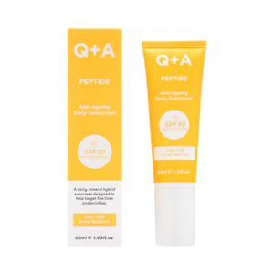 Q+A peptide SPF50 Anti-Ageing daily facial sunscreen 50 ml